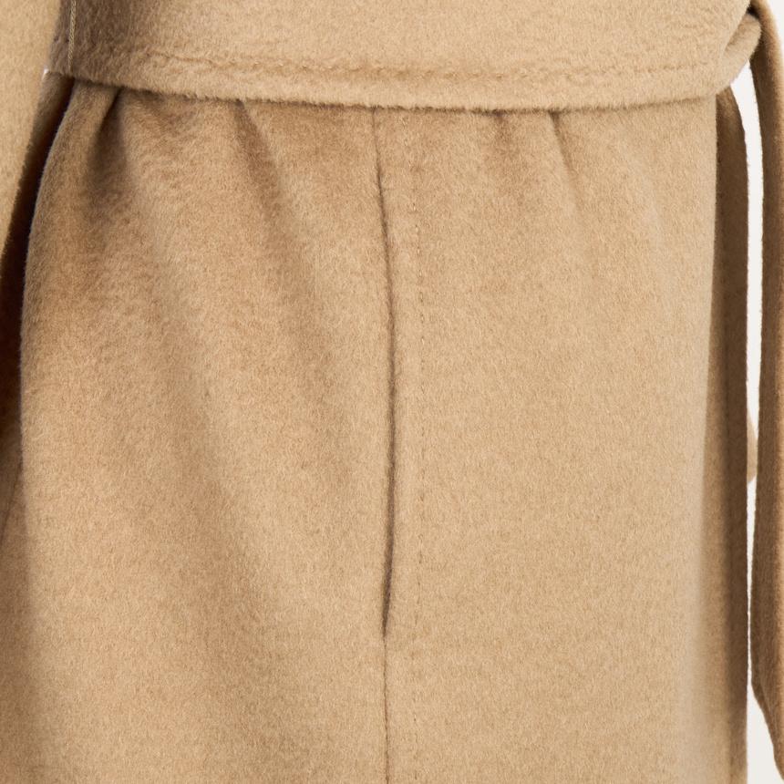 Max Mara Manuela Wrap Wool Cashmere Coat Ivory
