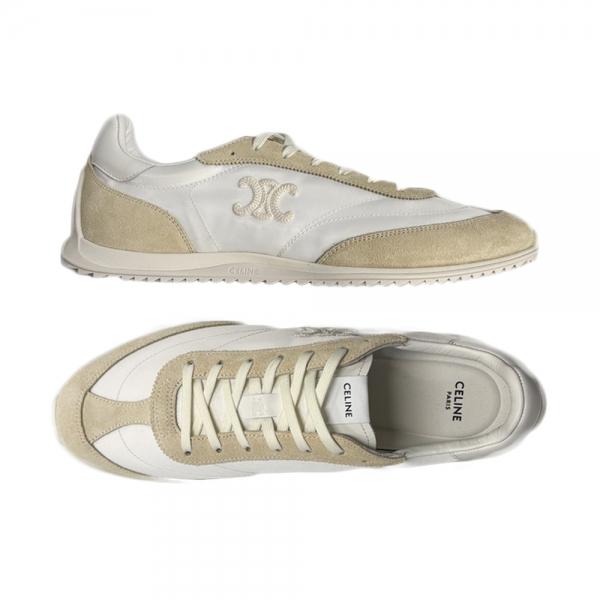 CELINE Triomphe Racer Lace-Up Low Sneakers Off-White 364945257C 01FW