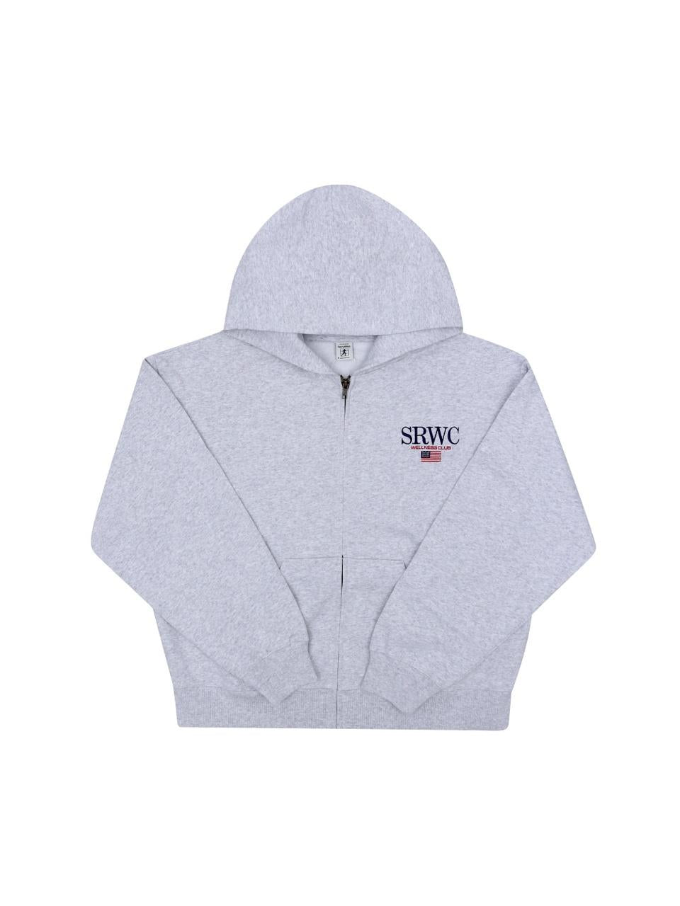 SPORTY&RICH Women’s Hooded Zip-Up Knit Jacket Gray ST08863177 GY03