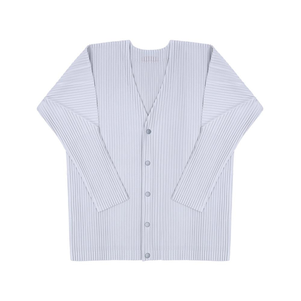 Issey Miyake Basic V-Neck Cardigan Men’s Knit Black HP67 JL541 11