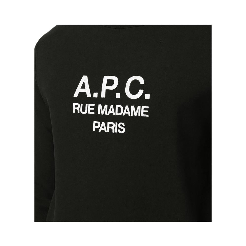 A.P.C. Rufus Logo Embroidered Sweatshirt Black Men