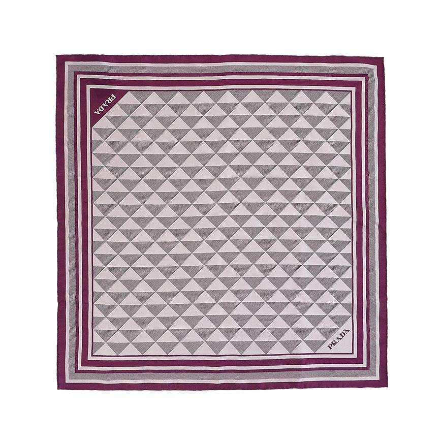 PRADA Women's Silk Jacquard Scarf 1FF004 2C81 F0203 1