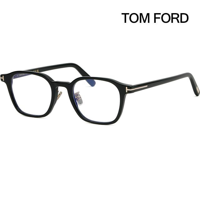 TOM FORD Black Blue Light Blocking Square Acetate Eyeglasses Unisex TF6012KB 001