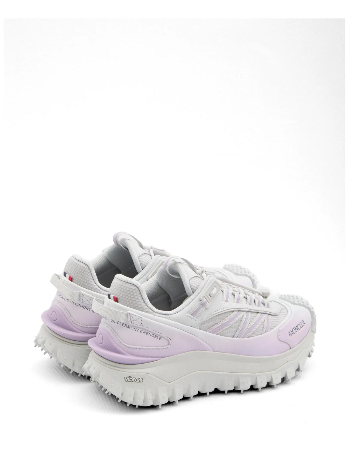 Moncler White Leather Low-Top Sneakers