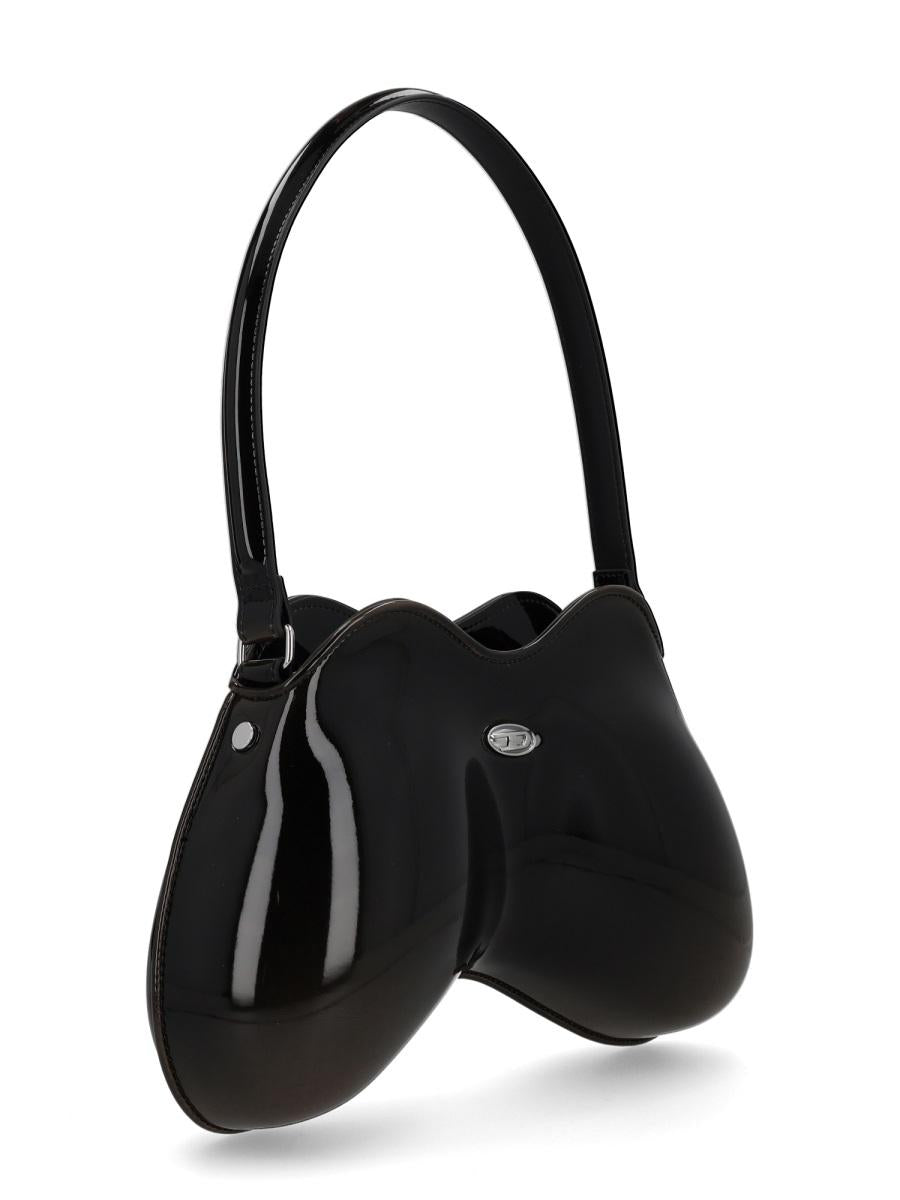 DIESEL Black Leather Shoulder Bag