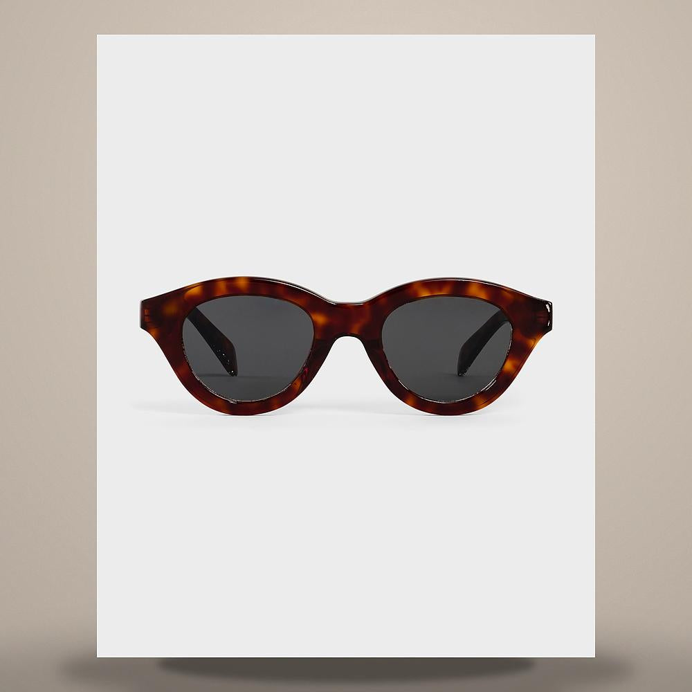 CELINE Triomphe Mini 01 Acetate Sunglasses Red Havana 4S338CPLB 19TR