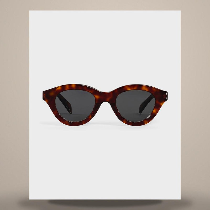CELINE Triomphe Mini 01 Acetate Sunglasses Red Havana 4S338CPLB 19TR