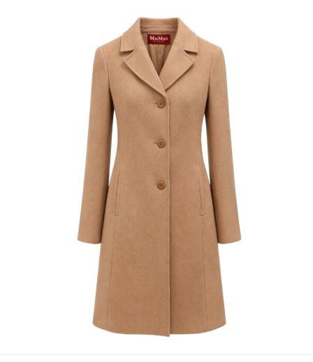 Max Mara Women’s Camel Classic Single-Breasted Long Coat