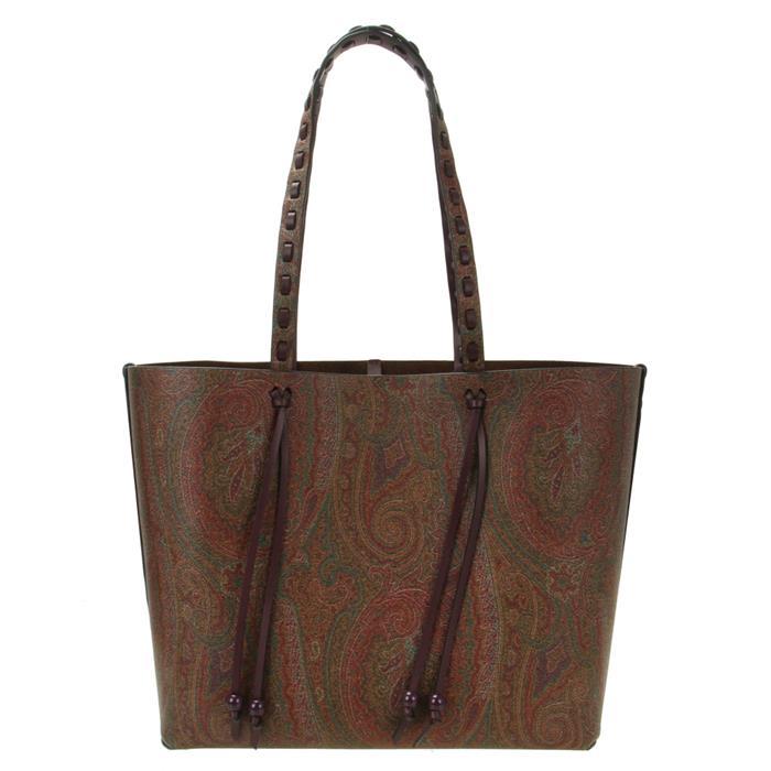 Etro Arnica 1984 Medium Tote Bag Brown Leather
