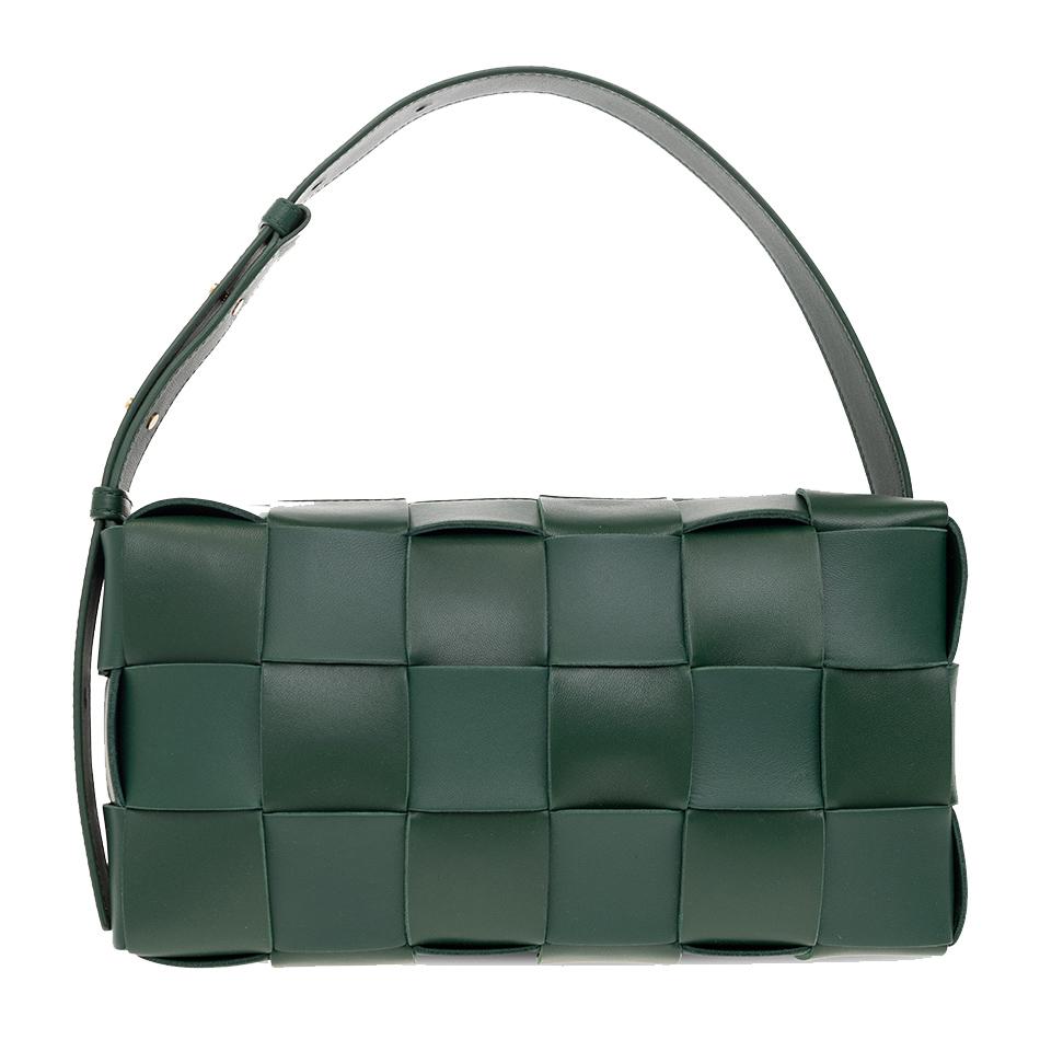 Bottega Veneta Dark Green Brick Cassette Shoulder Bag