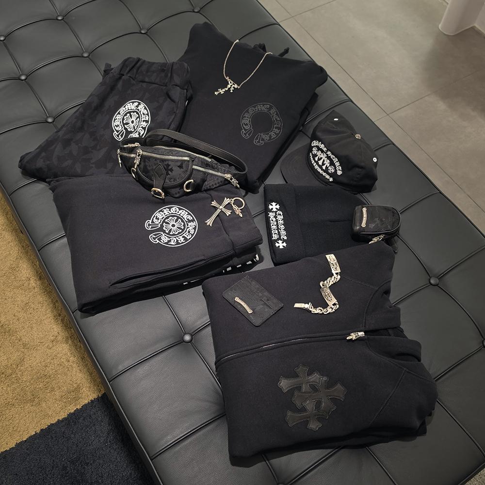 Chrome Hearts Horseshoe Logo Black Sweatpants Unisex