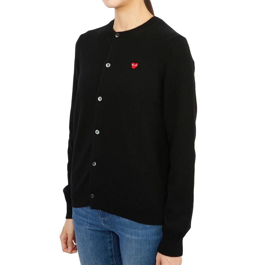Comme des Garcons Mini Red Heart Logo Women’s Cardigan AZ N079 051 1