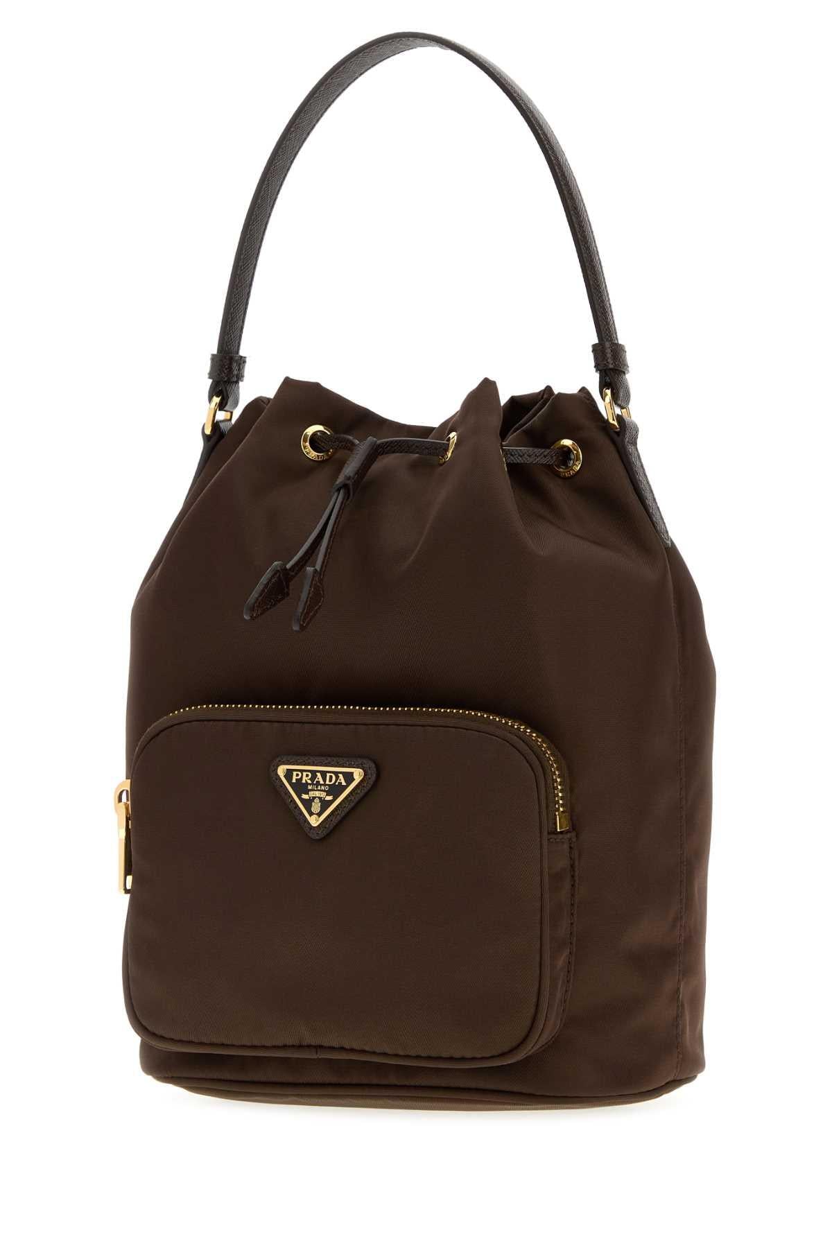 PRADA Vichy Check Fabric Shoulder Bag