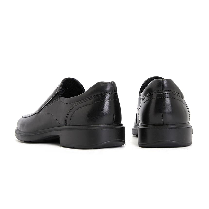 ecco Helsinki 2 Black Leather Slip-On Loafers for Men