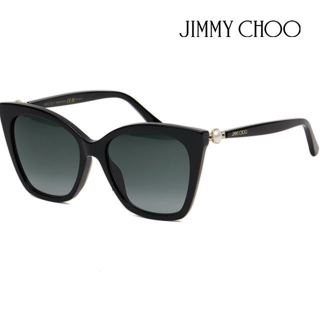 Jimmy Choo Black Cat Eye Square Acetate Sunglasses Unisex