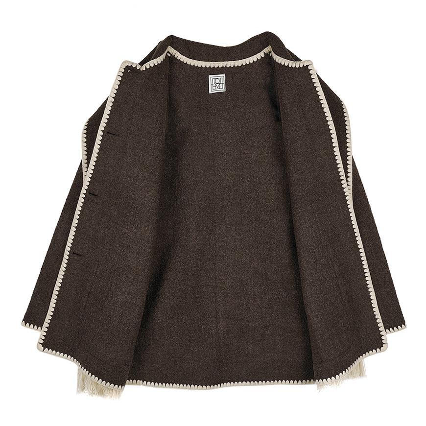 Toteme Women’s Scarf Detail Wool Coat 234WRTWOU248 FB0037