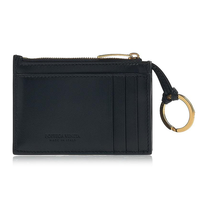 Bottega Veneta Unisex Leather Key Pouch Card Holder Wallet
