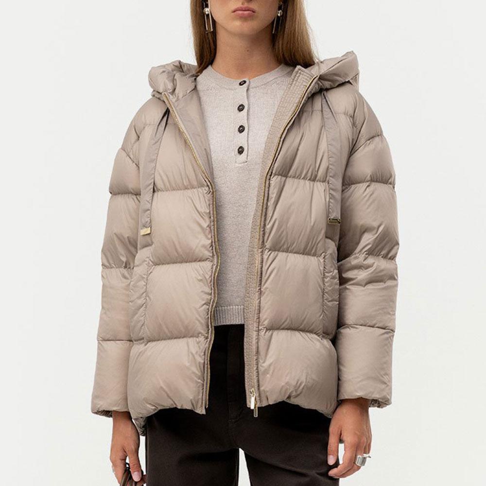 Max Mara Water-Repellent Cream Down Puffer Jacket