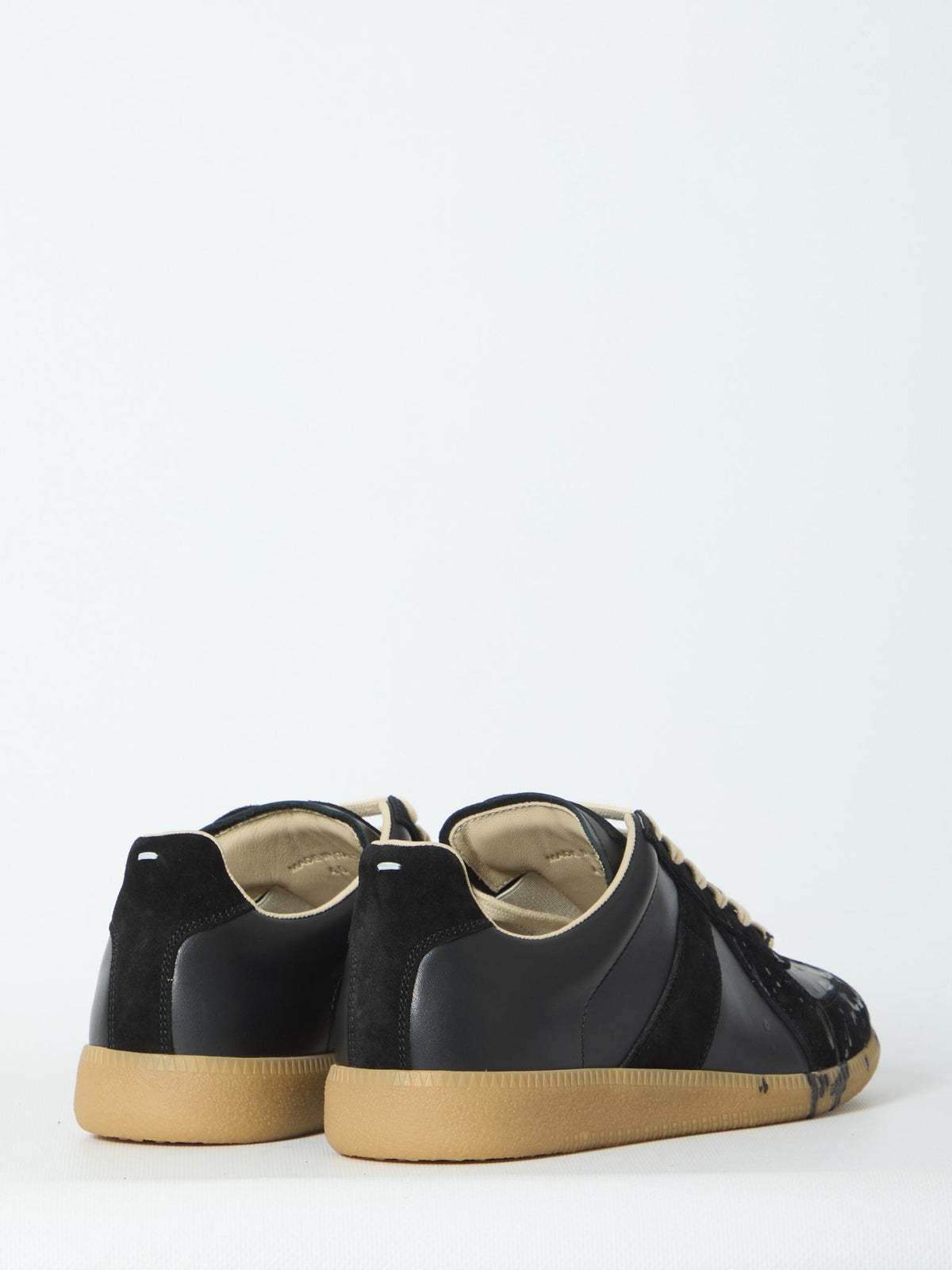 Maison Margiela White Leather Low-Top Sneakers