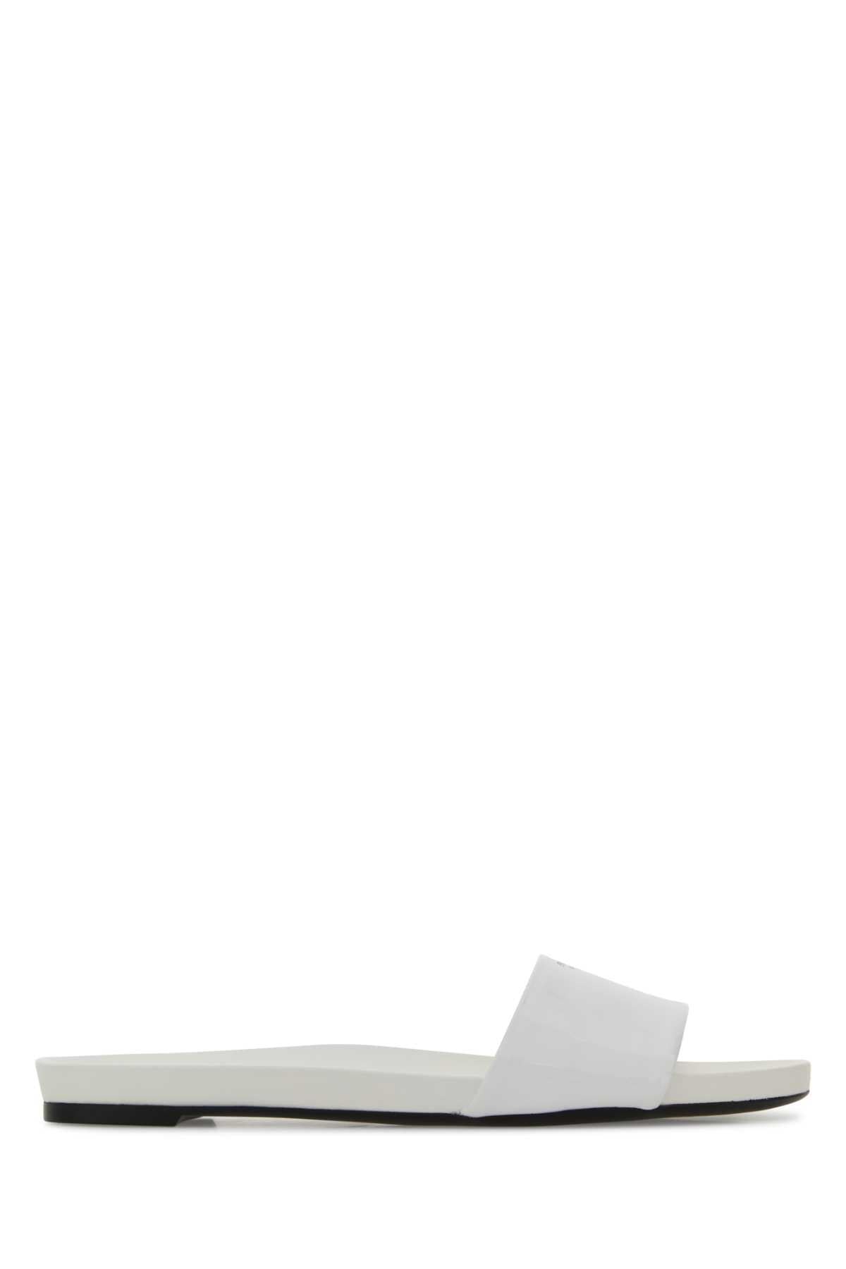 PRADA Black Leather Slide Sandals