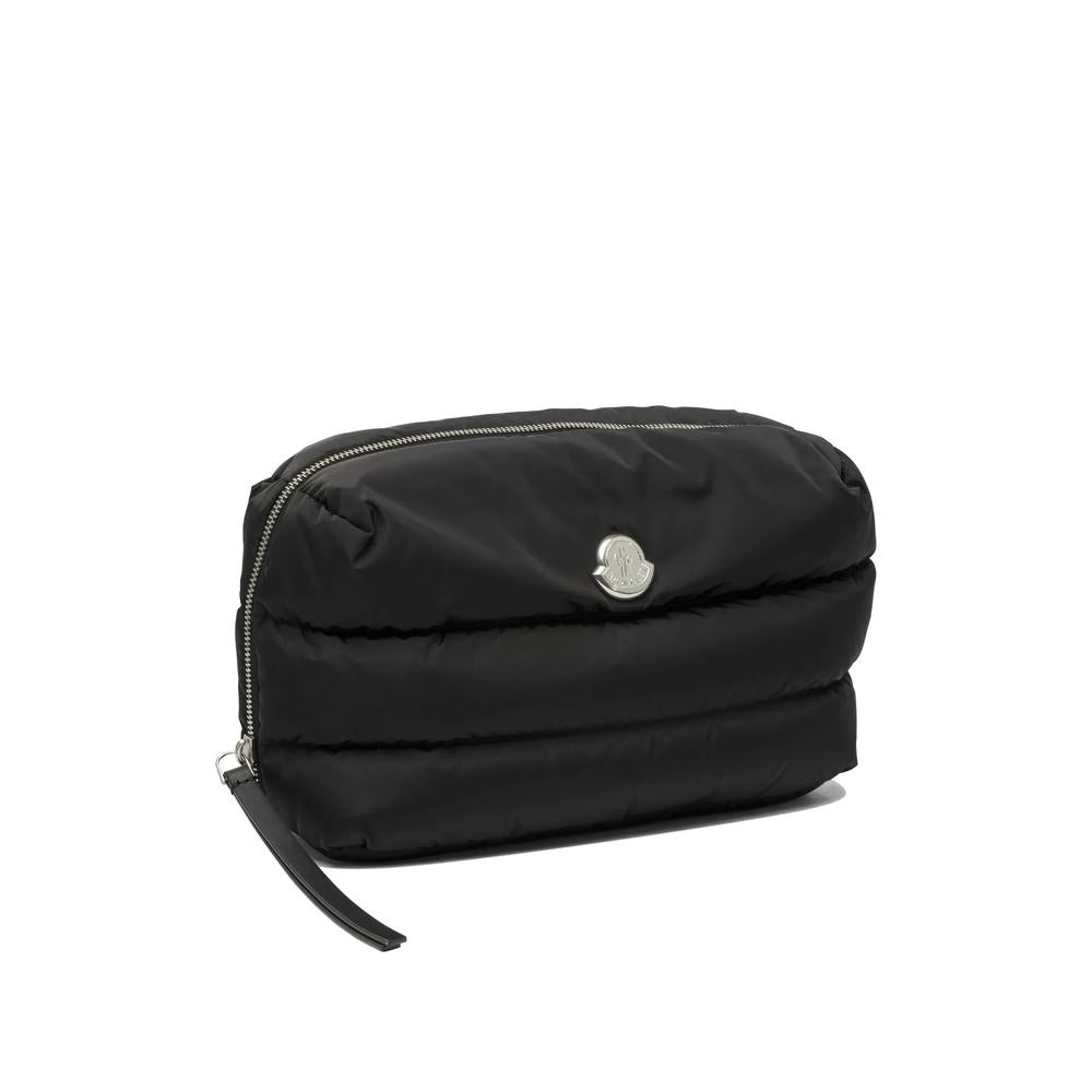 Moncler Black Leather Clutch Bag