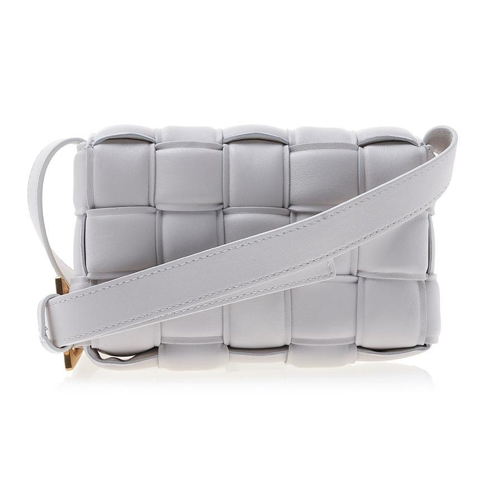 Bottega Veneta Padded Small Cassette Shoulder Bag Black Leather