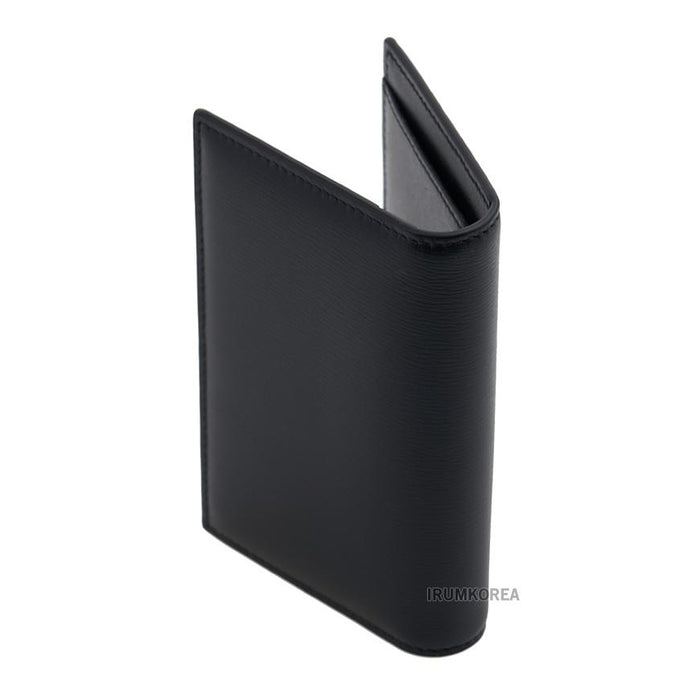 Ferragamo Black Leather Credit Card Holder for Men