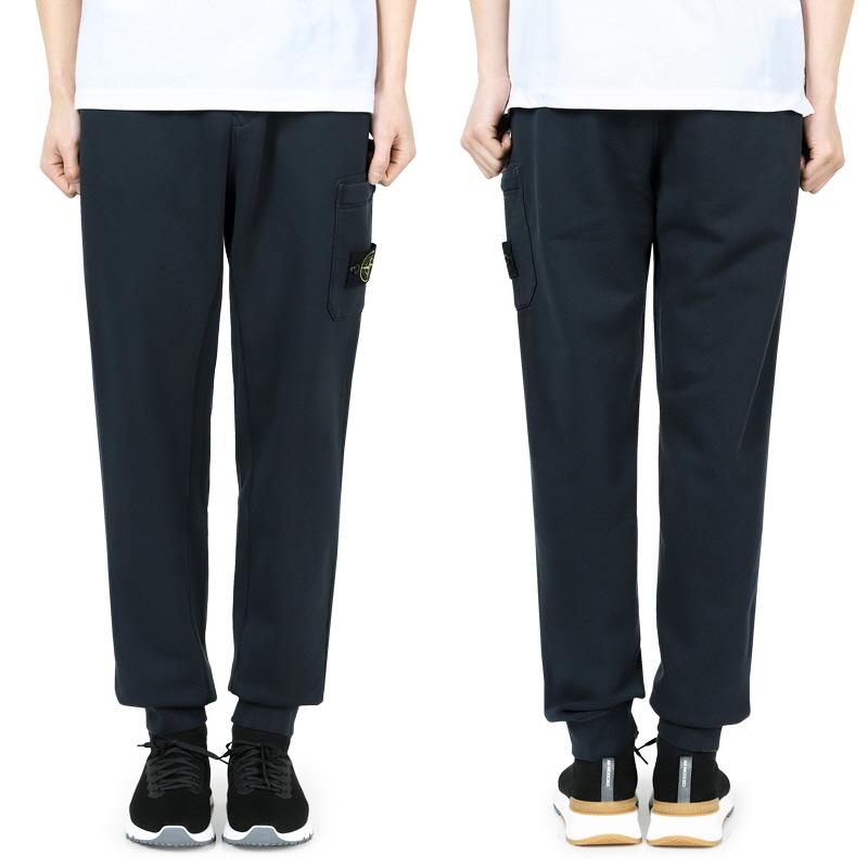 STONE ISLAND Men’s Woven Patch Training Pants Navy Joggers 6200644 S0051 V0020