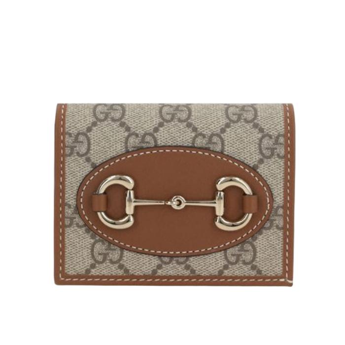 GUCCI Horsebit 1955 Leather Card Coin Small Wallet