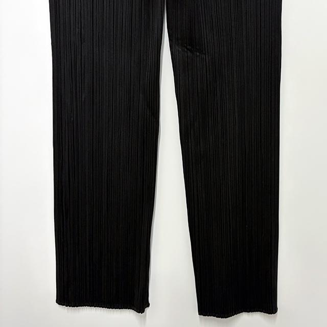 Issey Miyake Pleats Please Straight Pants Women’s Black Poly Jogger PP66JF111 15