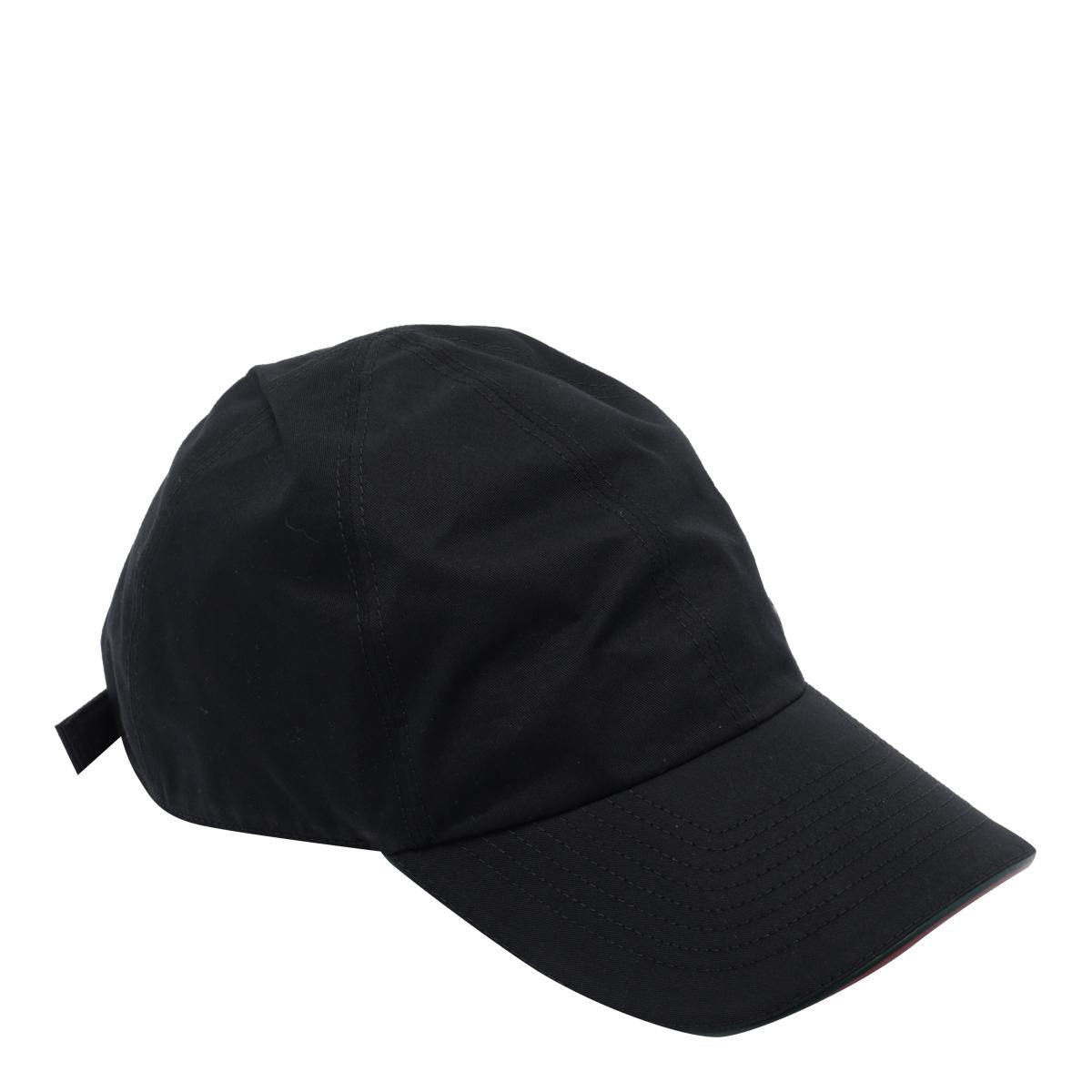 GUCCI Black Cotton Baseball Cap