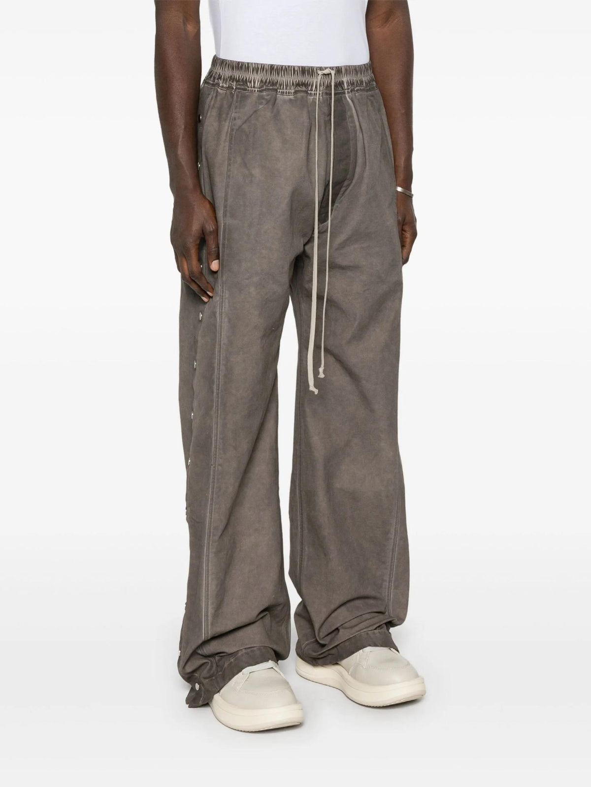 Rick Owens DRKSHDW Cotton Canvas Pusher Pants Dust Joggers DU01E3393 CVS 34