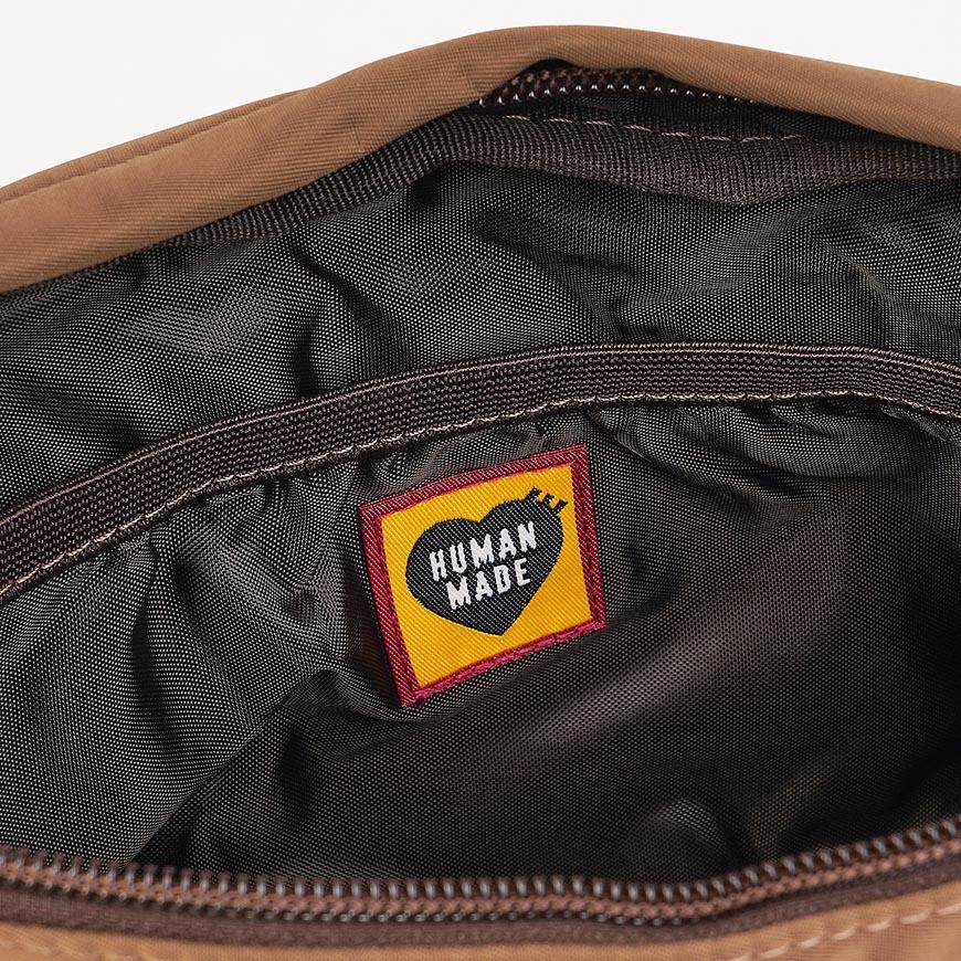 Humanmade Unisex Military Small Pouch Crossbody Bag HM31GD048 BROWN