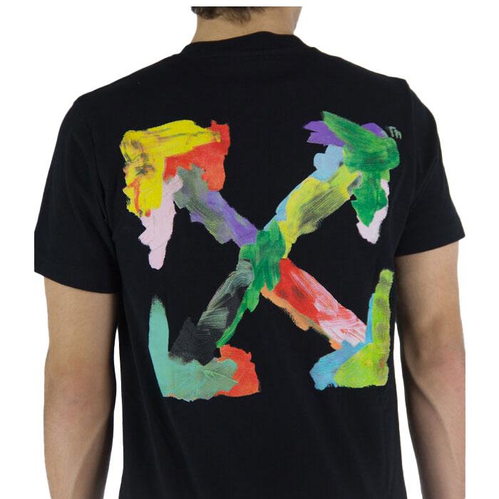 OFF WHITE Brush Arrow Slim Fit T-Shirt Black White Men’s