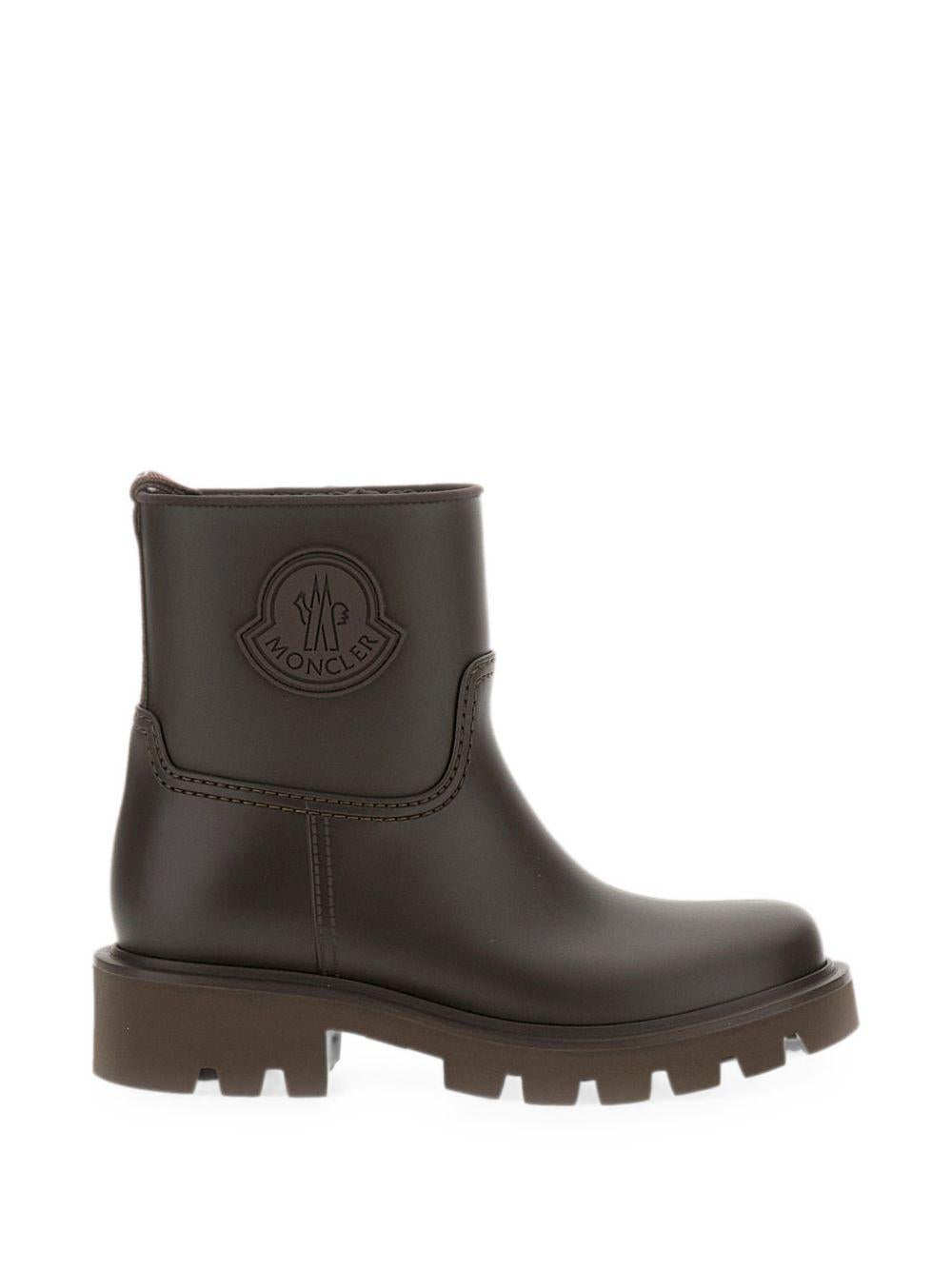 Moncler Black Ankle Rain Boots Women’s Rubber Chelsea Style