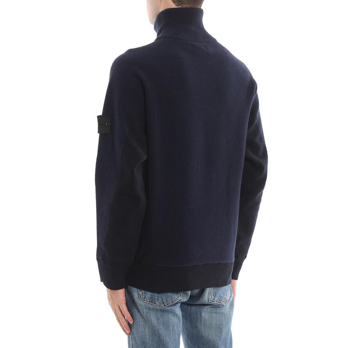 STONE ISLAND Shadow Badge Turtleneck Knit Sweater Black