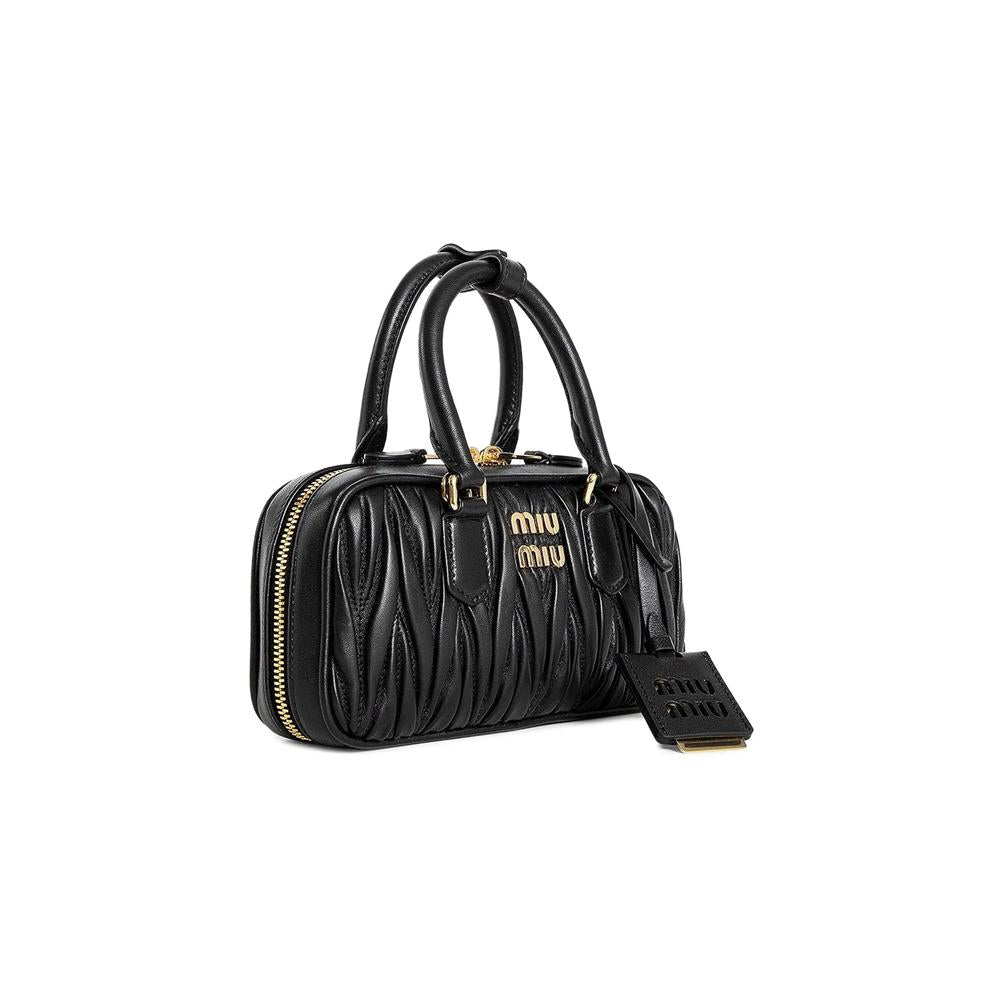 Miu Miu Matelassé Arcadie Mini Crossbody Tote Bag Black