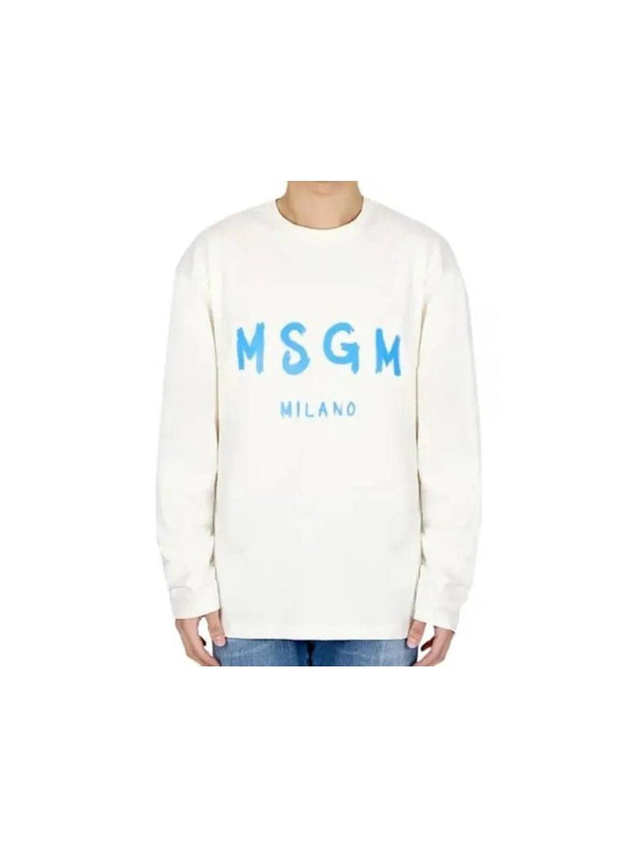 MSGM Brushed Logo Long Sleeve T-Shirt 3640MM511 247002 02