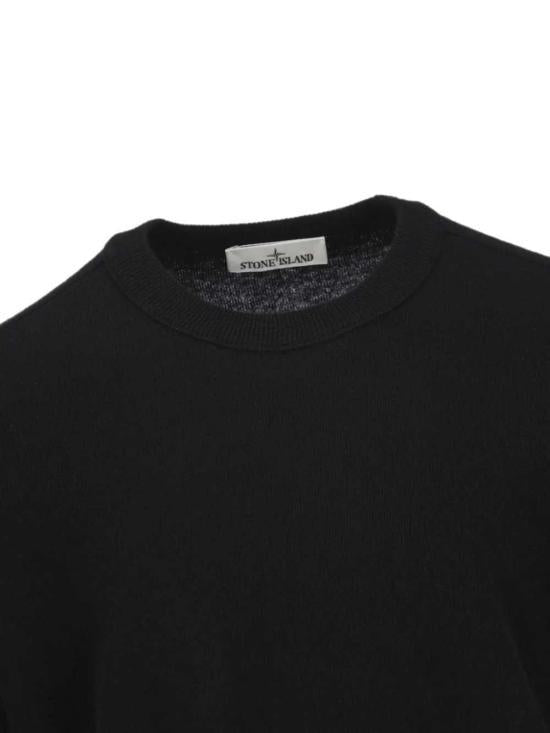 STONE ISLAND Wool Crewneck Sweater Men’s Black 5100021 S00B4 V0029 BLACK DOM
