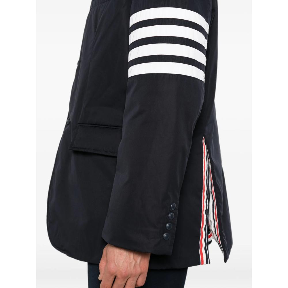 THOM BROWNE Down Puffer Bomber Jacket Navy Men