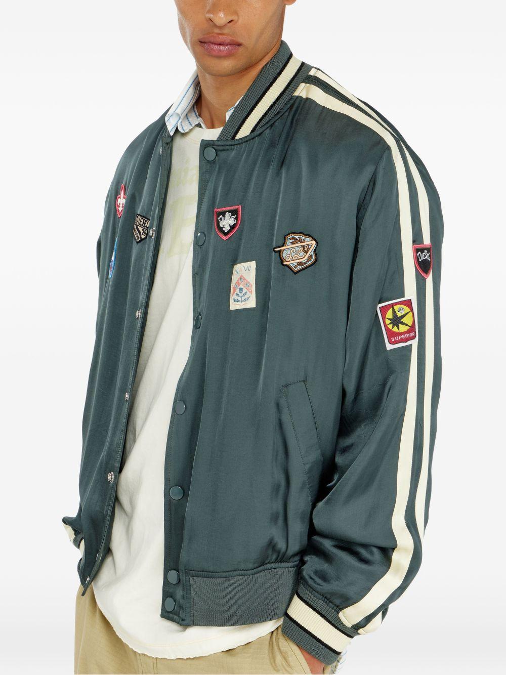 DIESEL Black Track Bomber Jacket