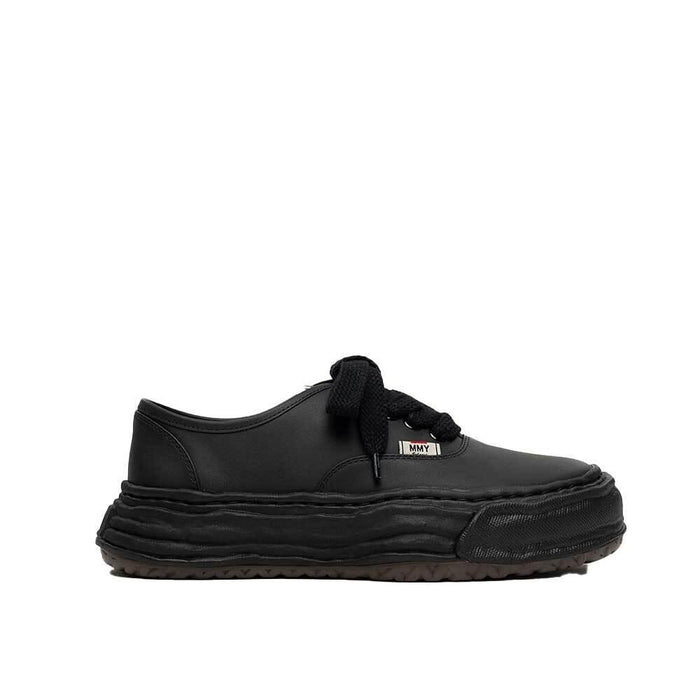 Maison Mihara Yasuhiro Black Leather Baker OG Sole Low-Top Sneakers