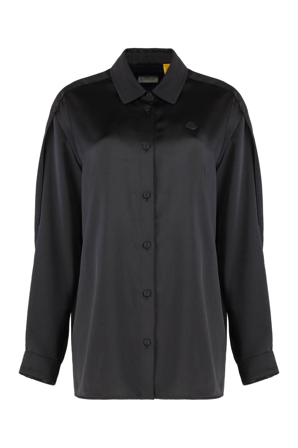 Moncler Long Sleeve Button-Down Shirt Black Women’s Cotton