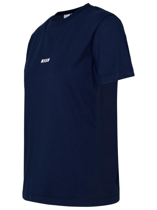 MSGM Navy Short Sleeve Cotton T-Shirt 3541 MDM500 23779889