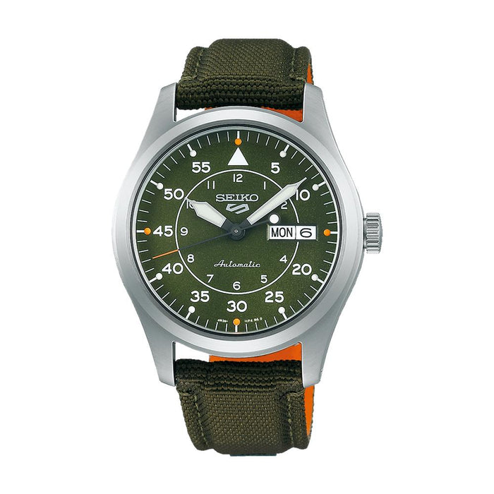 Seiko Men’s Green Orange Automatic NATO Fabric Watch SRPH29K1