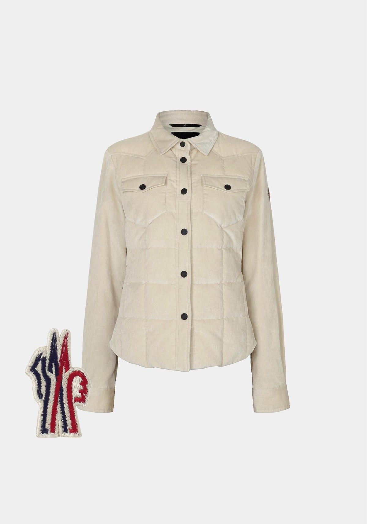 Moncler Light Beige Corduroy Goose Down Jacket 1G00006 598US 21I