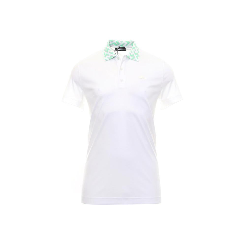 J LINDEBERG Luxe Bridge Golf Polo T-Shirt White Men’s