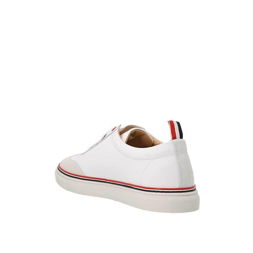 THOM BROWNE RWB Detail Leather Low-Top Sneakers Men’s White