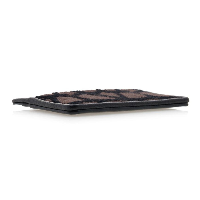 VALENTINO Garavani Iconography Leather Card Holder Black