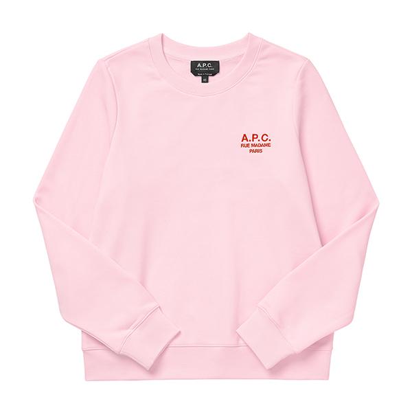 A.P.C. Rose Rouge Cotton Sweatshirt for Women
